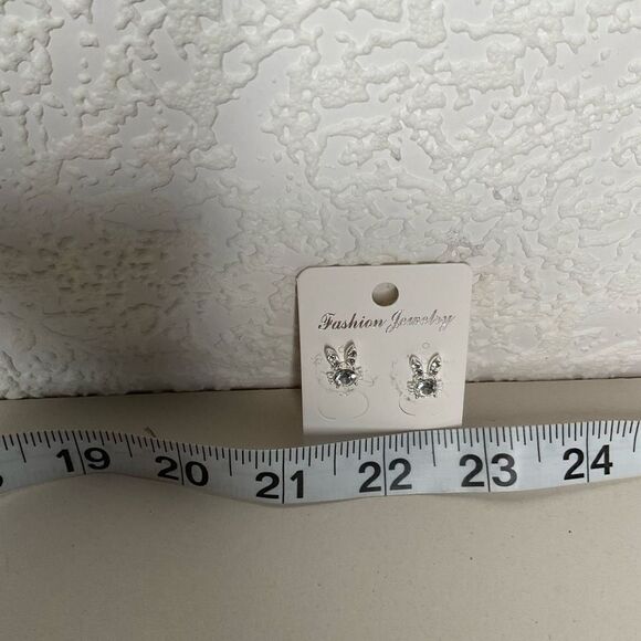 Easter Bunny Rhinestone Stud Earrings Rabbit Design, Simple Alloy Ear‎ Needle - Picture 7 of 11